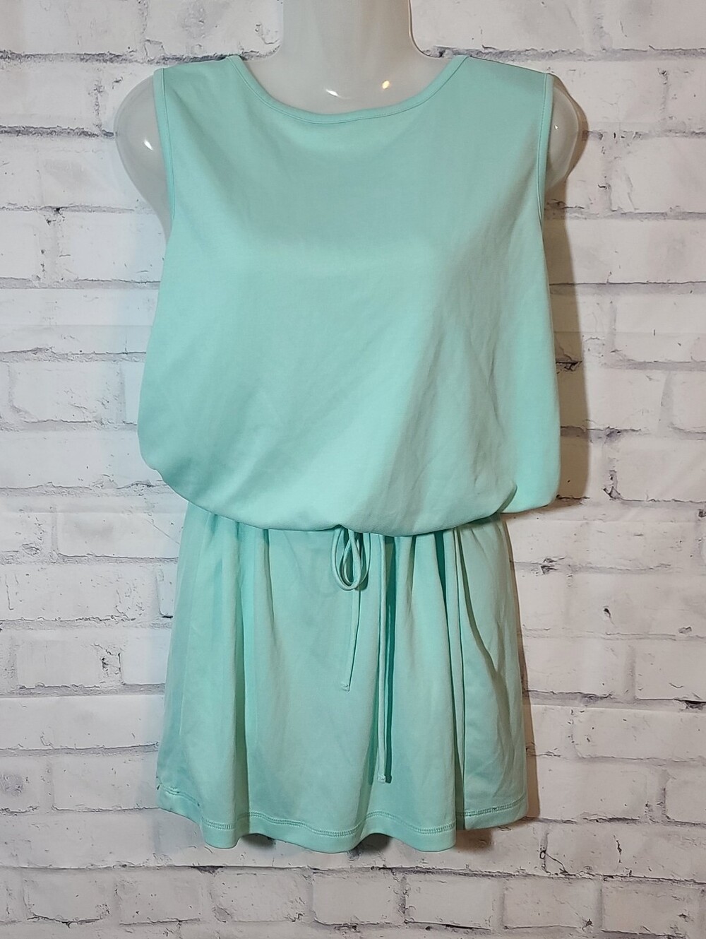 Women's Reel Legends Light Green Drawstring Waist Tank Top Dress M